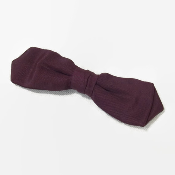 Vintage Other - Vintage MCM Clip on Burgundy Bow Tie